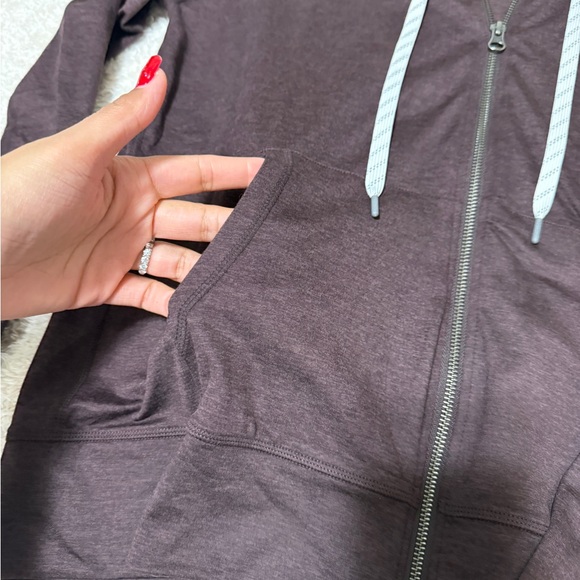 Kirkland brownie/purplish Zip-Up Hoodie with Drawstrings - Picture 5 of 6